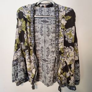 Free People Printed Kimono Jacket